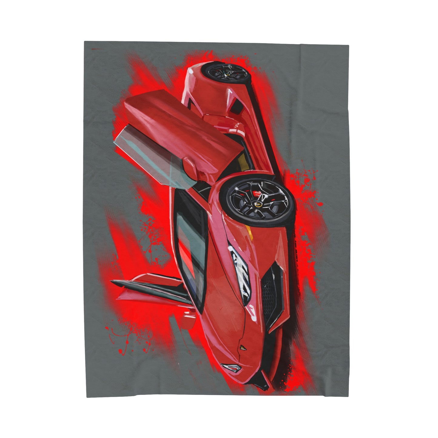 Red Lamborghini huracan  Velveteen Plush Blanket