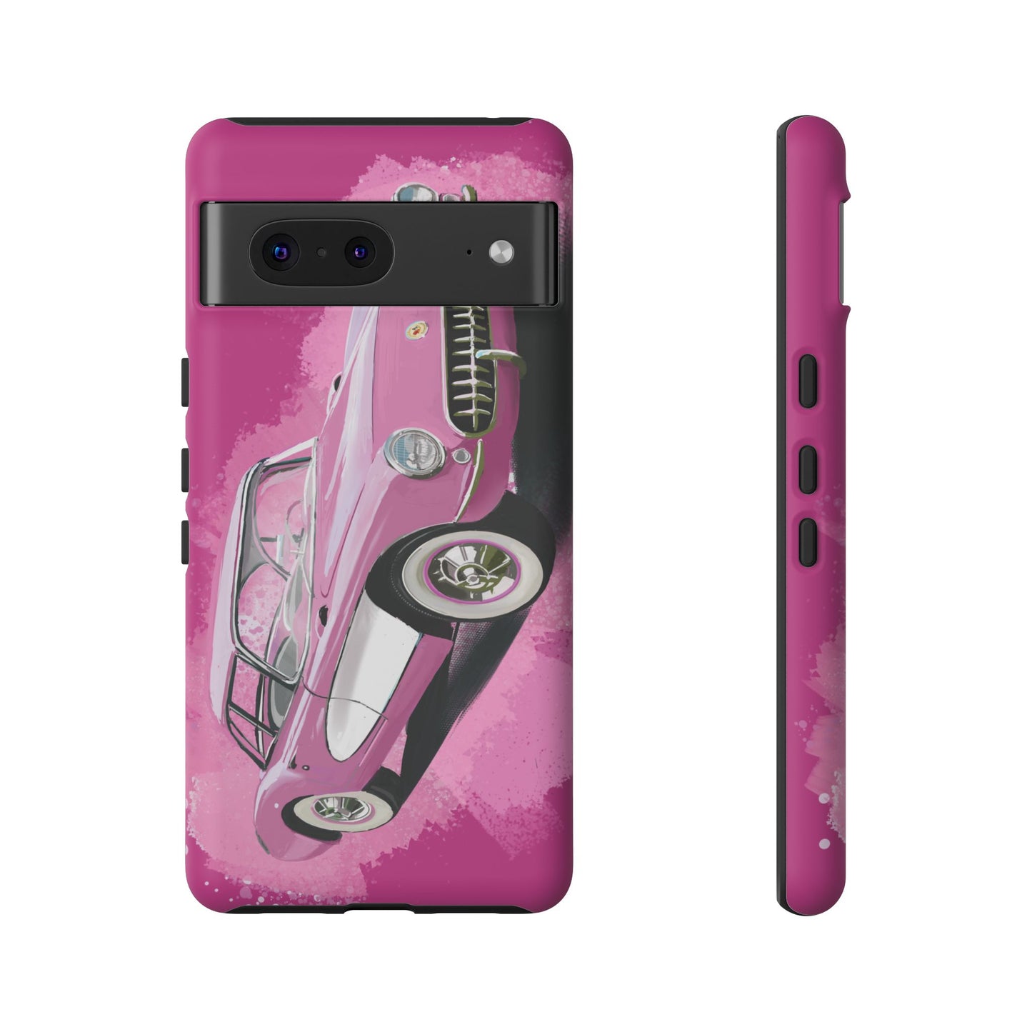 Pink Corvette Case iPhone 16 15 14 13 12 11 Pro max Samsung Galaxy Pixel Tough