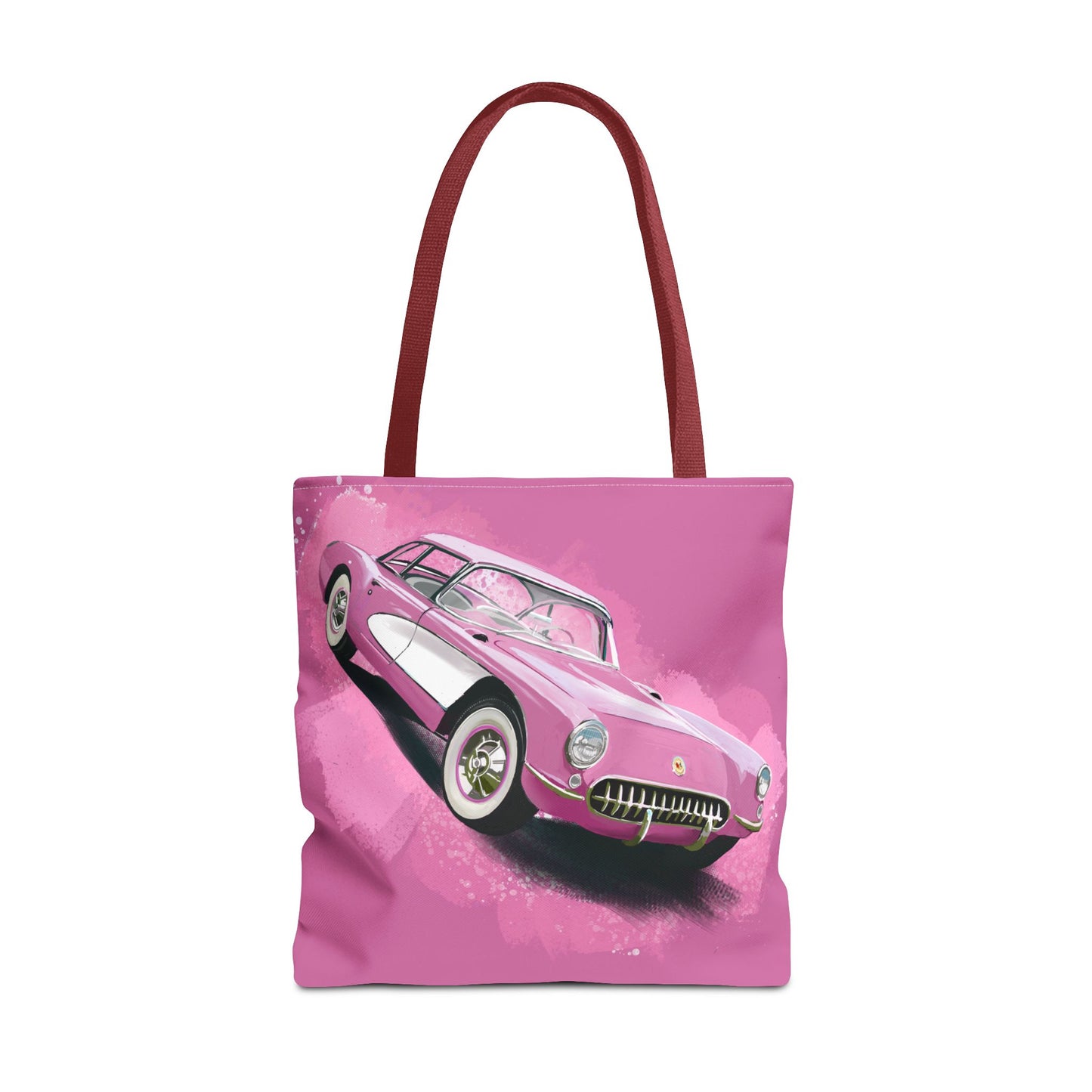 57 pink Corvette Tote Bag shopping Library Carry(AOP) brand new