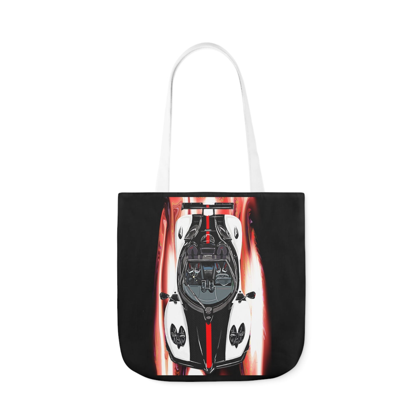 White Pagani Zonda R Canvas Tote Bag, 5-Color Straps