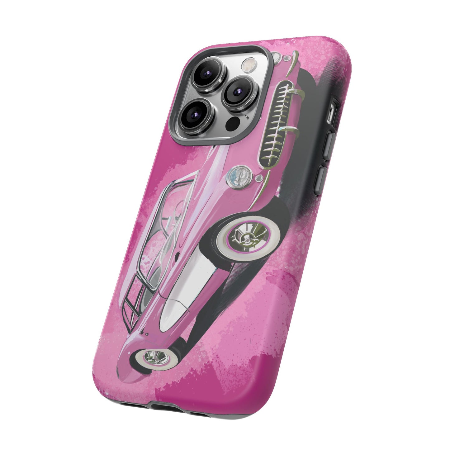 Pink Corvette Case iPhone 16 15 14 13 12 11 Pro max Samsung Galaxy Pixel Tough