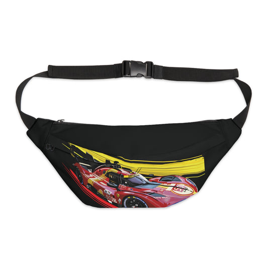 Men Fanny Pack Ferrari 499p HyperCar Belt waist Bag Cross Sling shoulder Sport