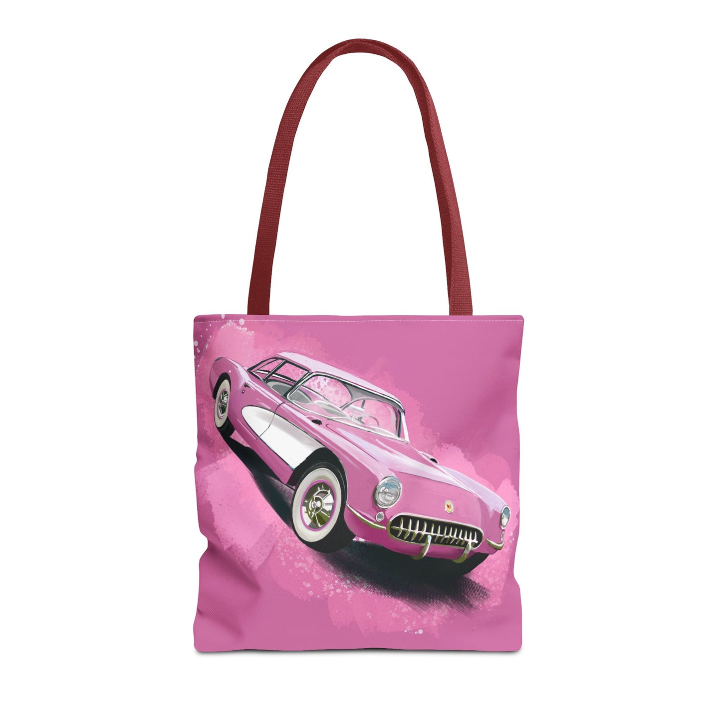 57 pink Corvette Tote Bag shopping Library Carry(AOP) brand new