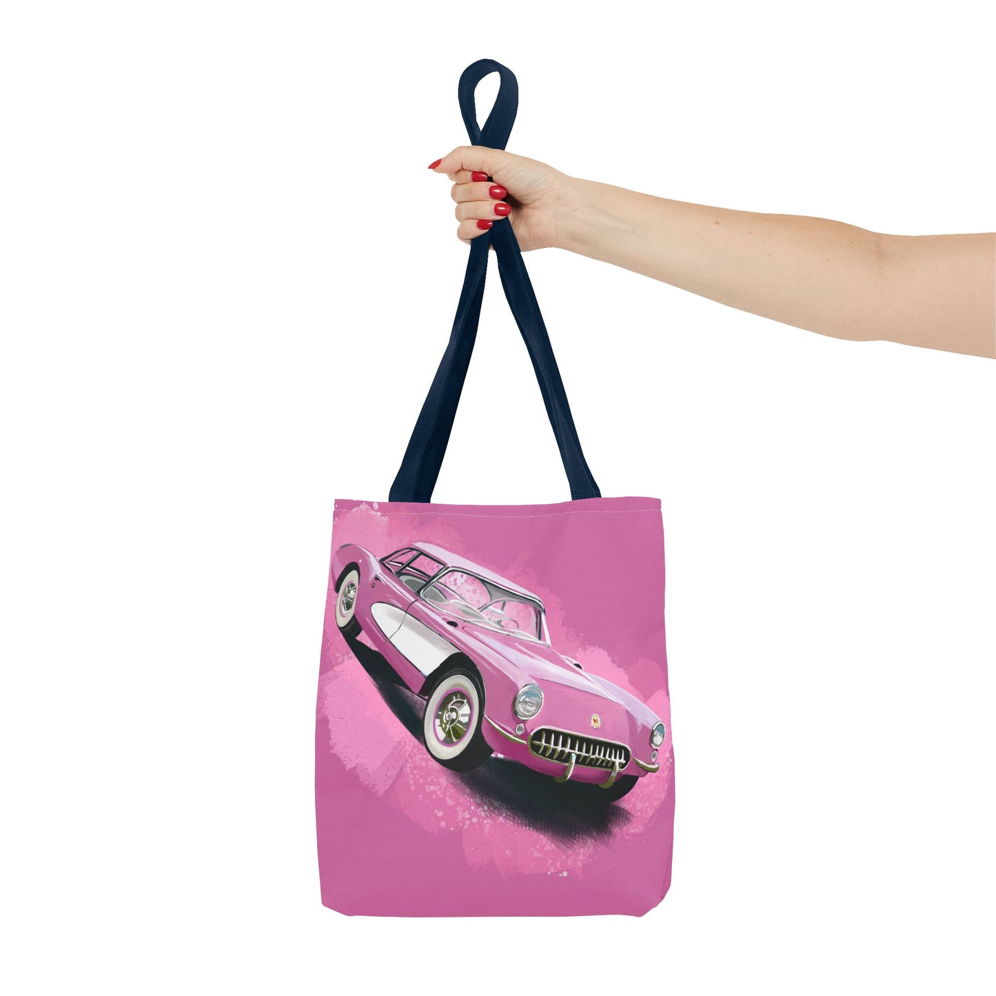 57 pink Corvette Tote Bag shopping Library Carry(AOP) brand new