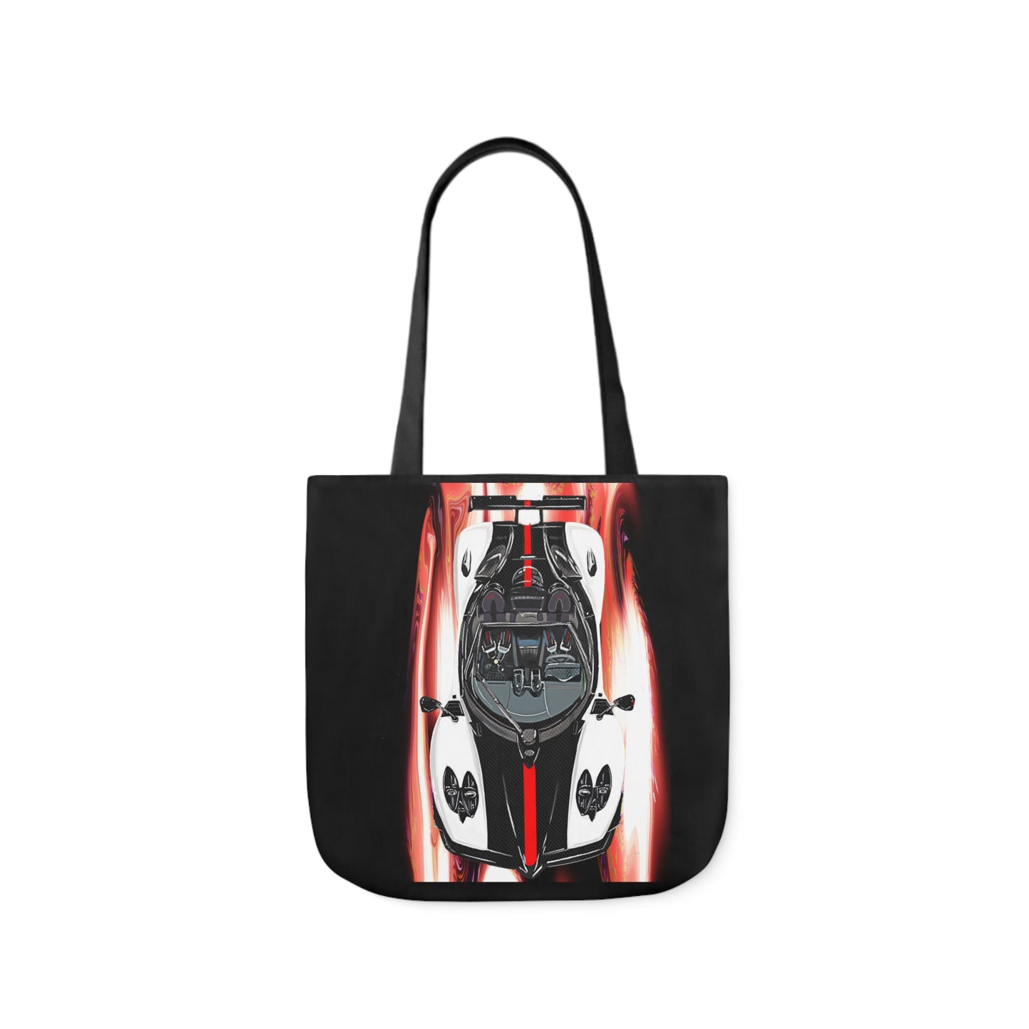 White Pagani Zonda R Canvas Tote Bag, 5-Color Straps