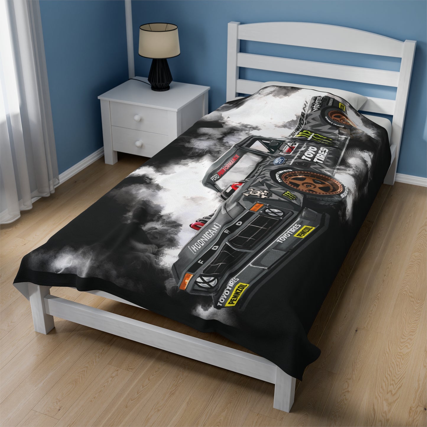 Hoonitruck drifting F150 truck Velveteen Plush Blanket