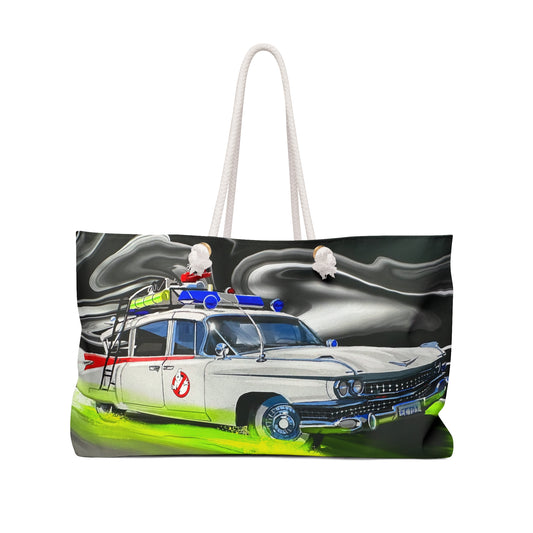 Ghostbusters Ecto one movie car Weekender tote Bag