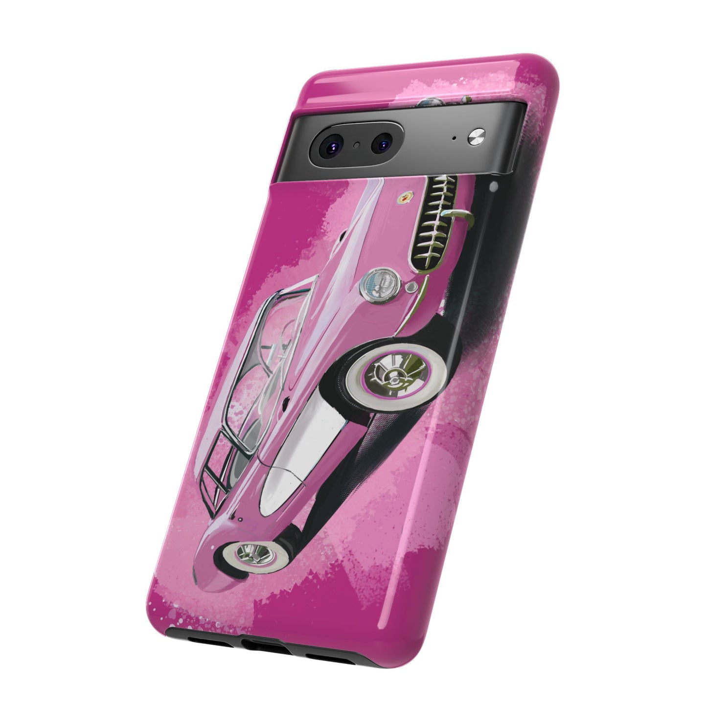 Pink Corvette Case iPhone 16 15 14 13 12 11 Pro max Samsung Galaxy Pixel Tough