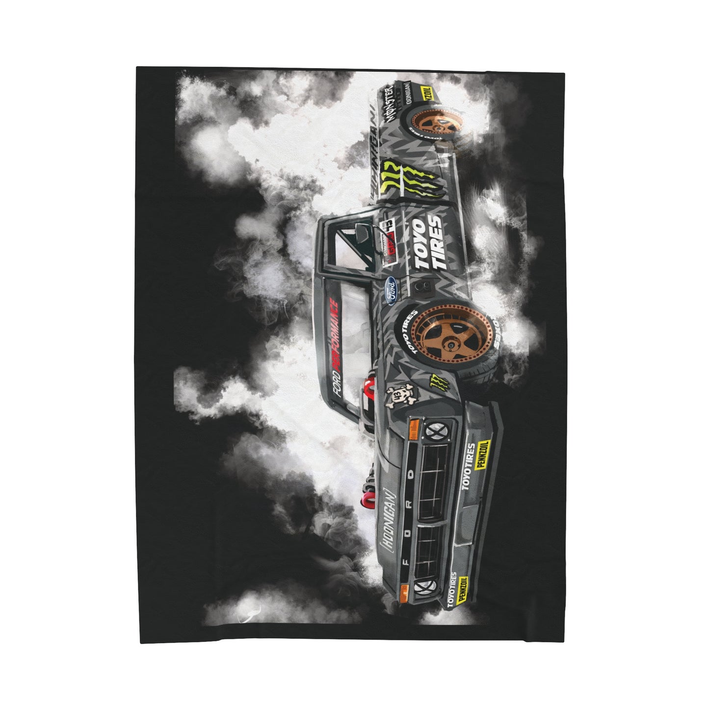 Hoonitruck drifting F150 truck Velveteen Plush Blanket