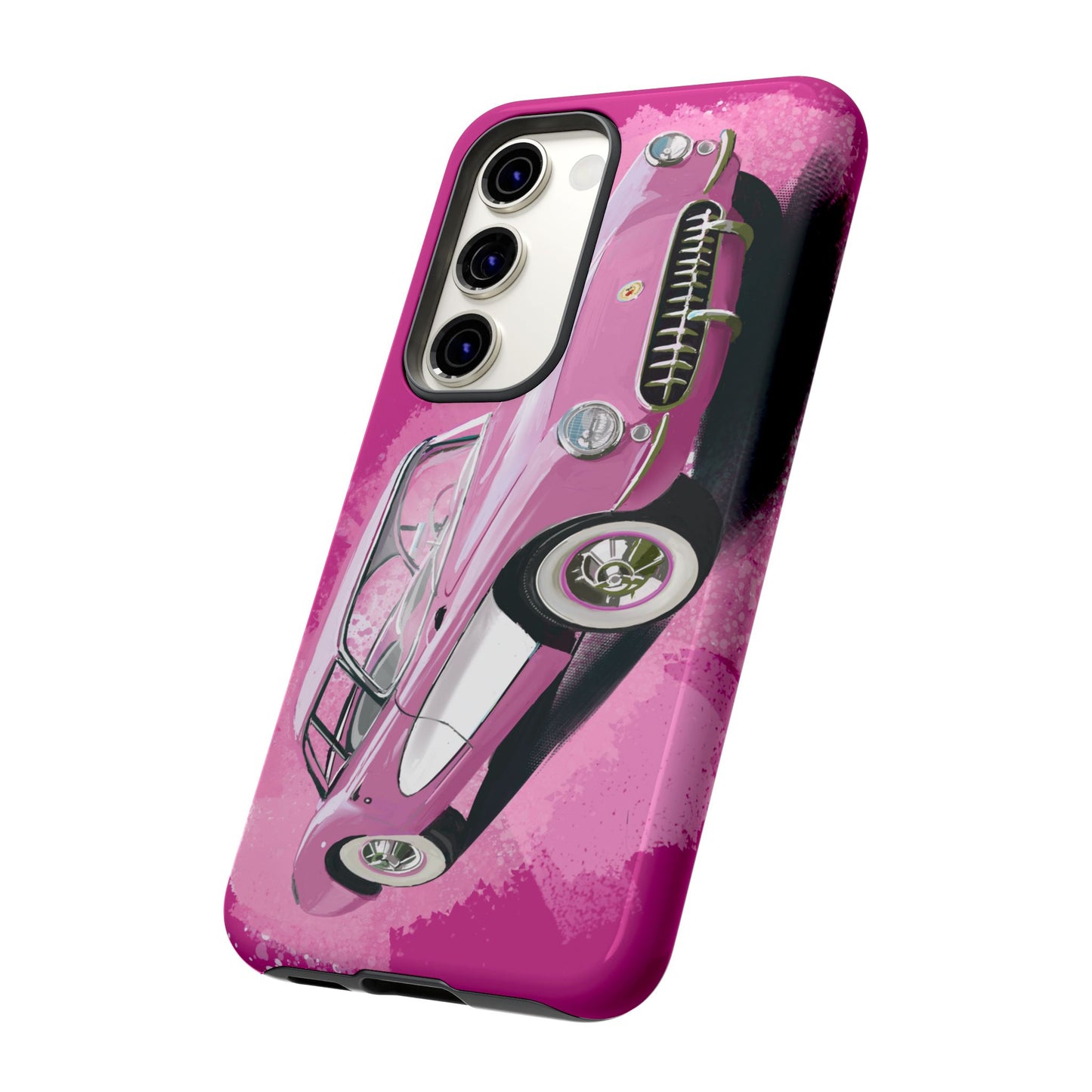 Pink Corvette Case iPhone 16 15 14 13 12 11 Pro max Samsung Galaxy Pixel Tough