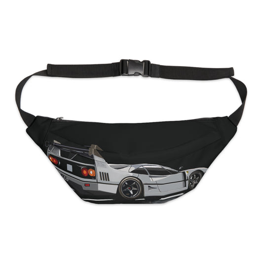 Grey Ferrari F40 Men Fanny chest Pack Belt Bag Cross body Sling Shoulder Sport