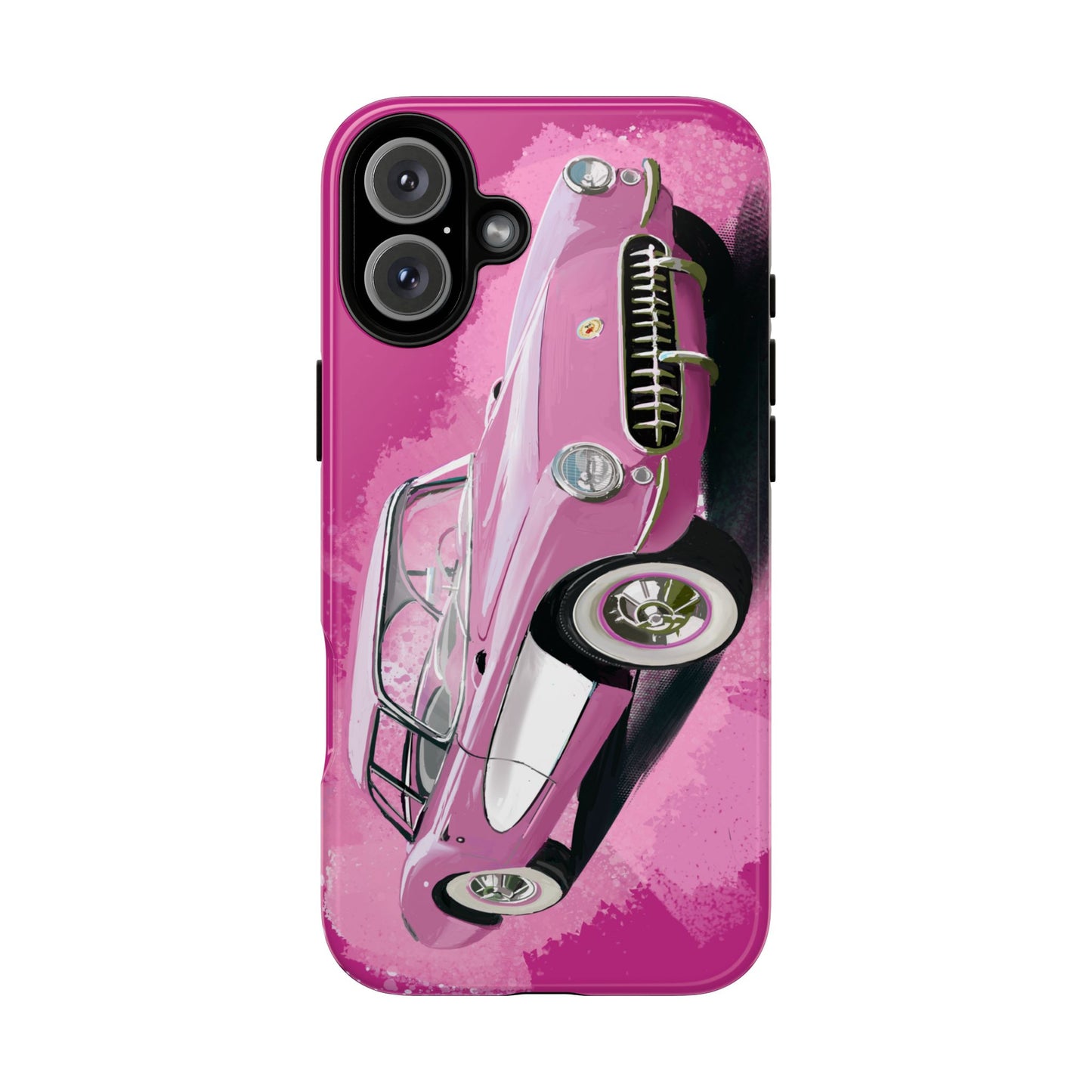 Pink Corvette Case iPhone 16 15 14 13 12 11 Pro max Samsung Galaxy Pixel Tough