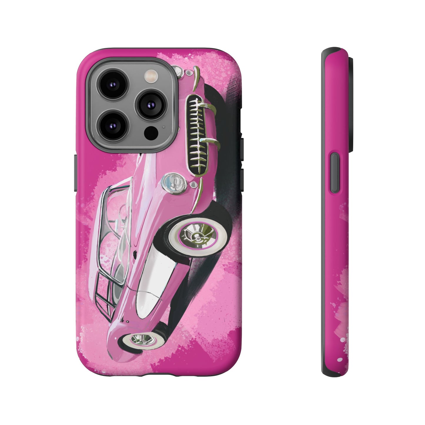 Pink Corvette Case iPhone 16 15 14 13 12 11 Pro max Samsung Galaxy Pixel Tough