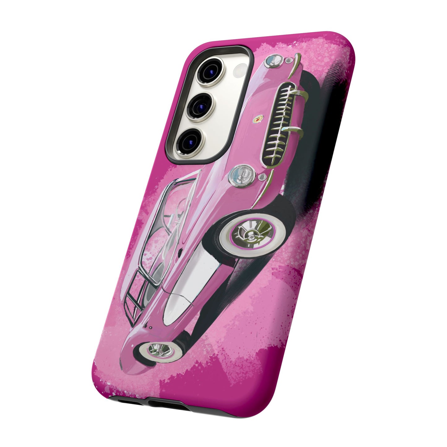 Pink Corvette Case iPhone 16 15 14 13 12 11 Pro max Samsung Galaxy Pixel Tough