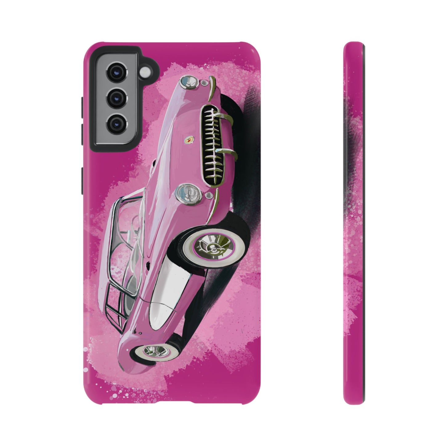 Pink Corvette Case iPhone 16 15 14 13 12 11 Pro max Samsung Galaxy Pixel Tough