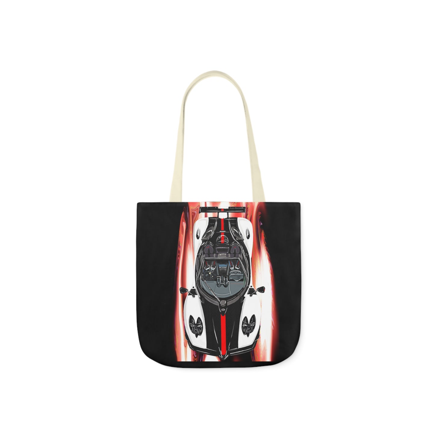 White Pagani Zonda R Canvas Tote Bag, 5-Color Straps