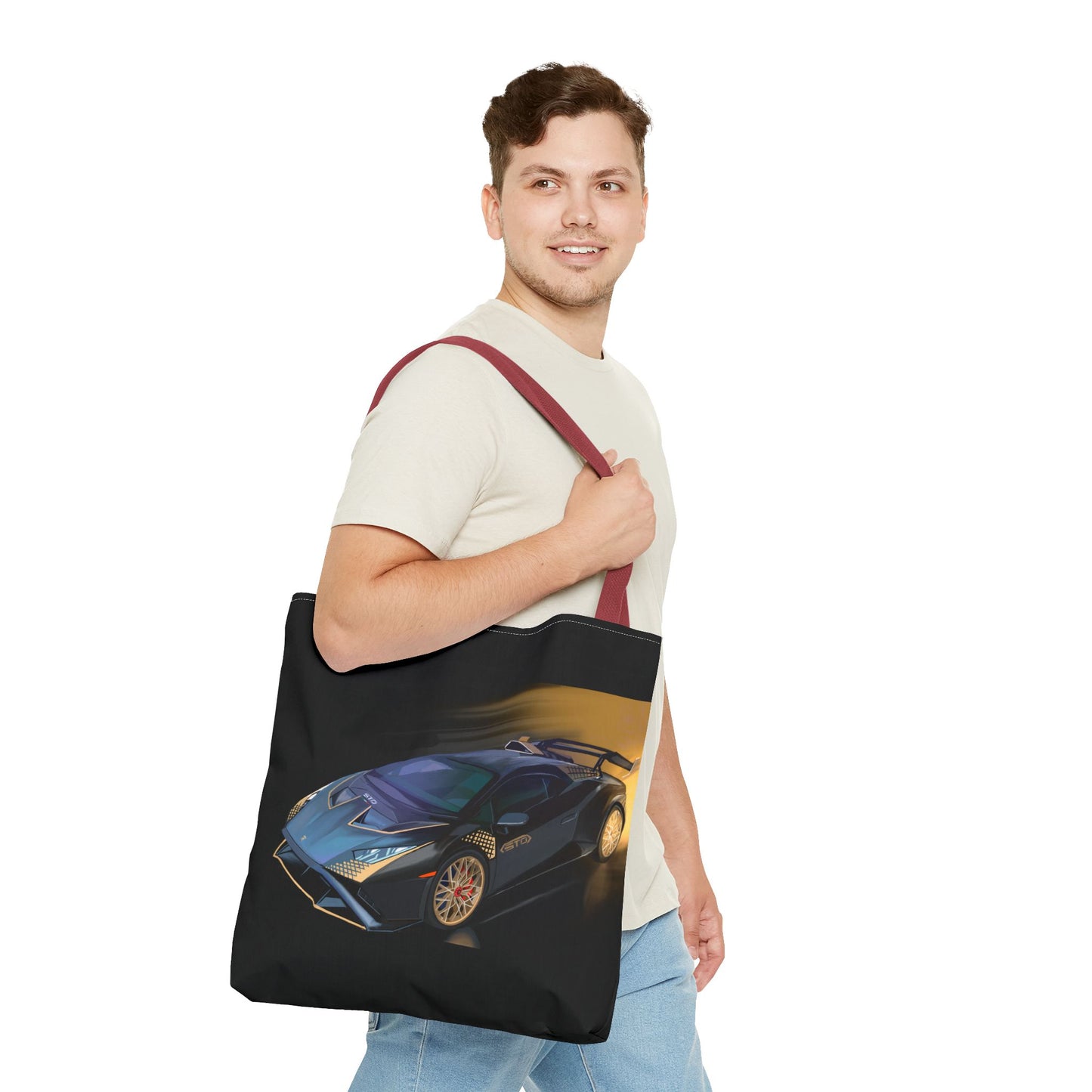 Lamborghini sto tote bag.Shopping Carry Bag (AOP) black new