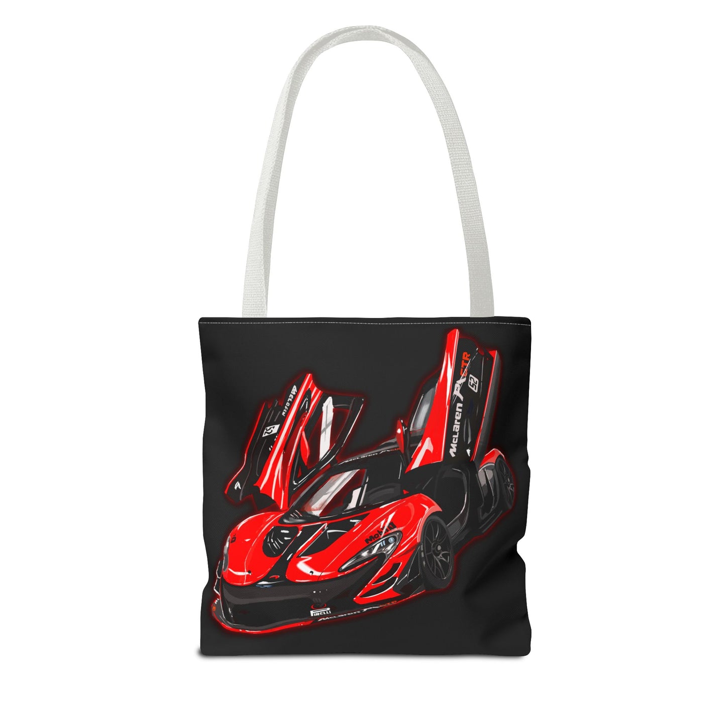 McLaren P1 GTR tote bag, men’s shopping Library Carry Bag (AOP) black