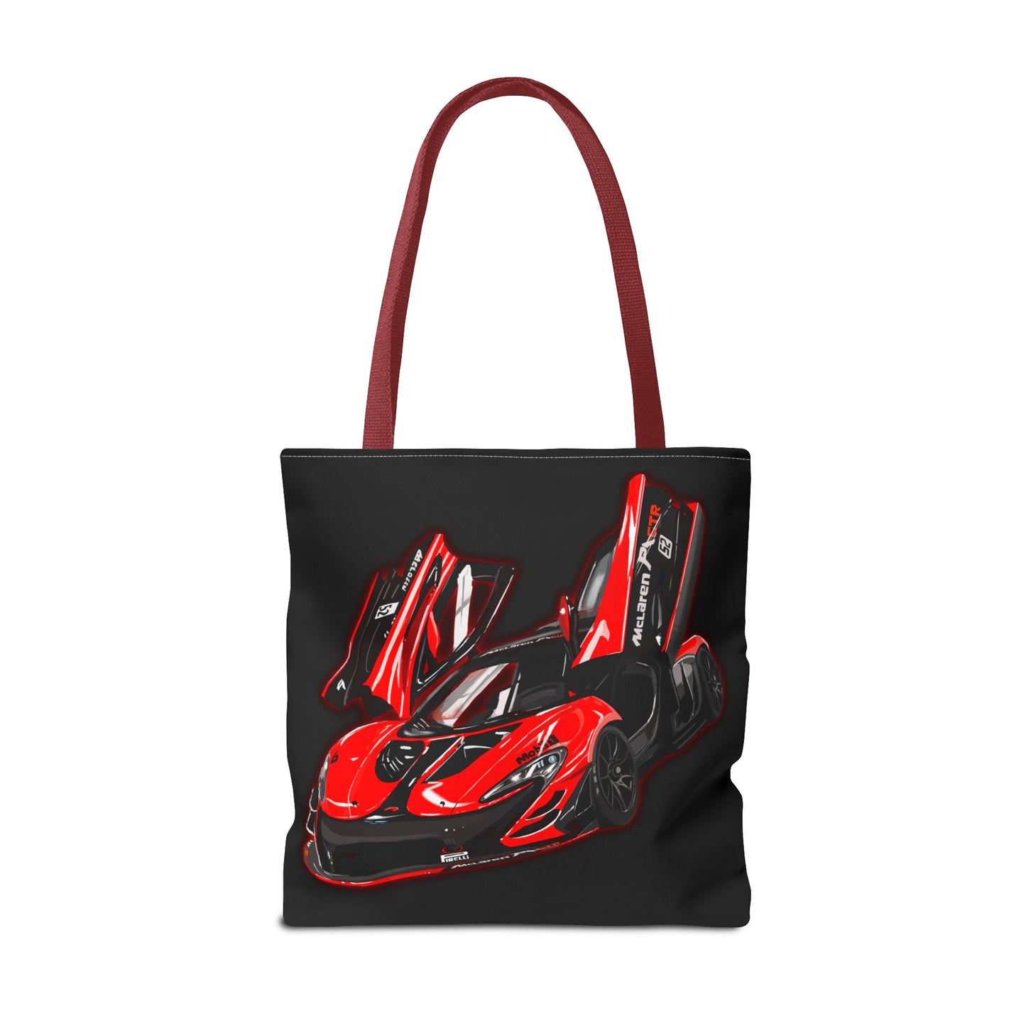 McLaren P1 GTR tote bag, men’s shopping Library Carry Bag (AOP) black