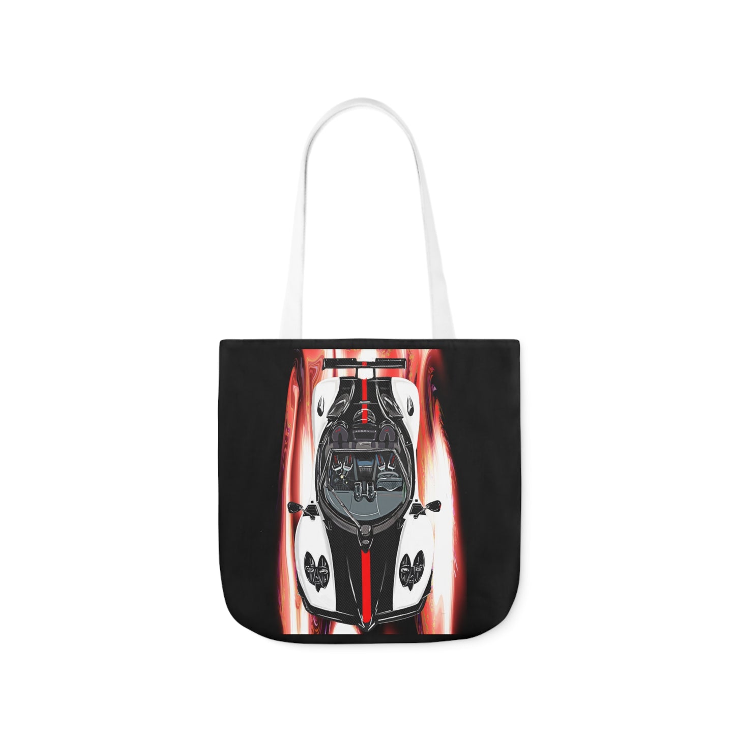 White Pagani Zonda R Canvas Tote Bag, 5-Color Straps