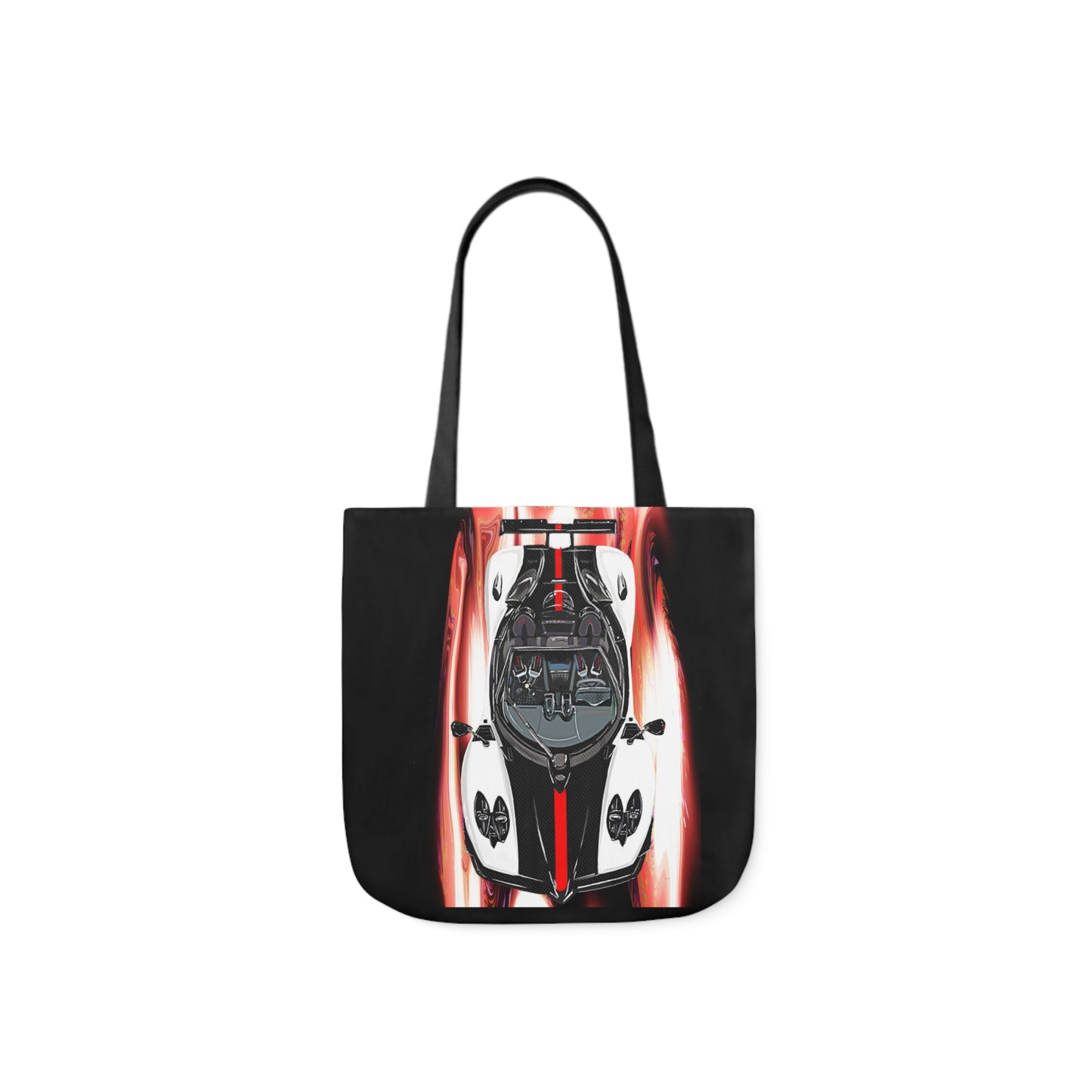 White Pagani Zonda R Canvas Tote Bag, 5-Color Straps