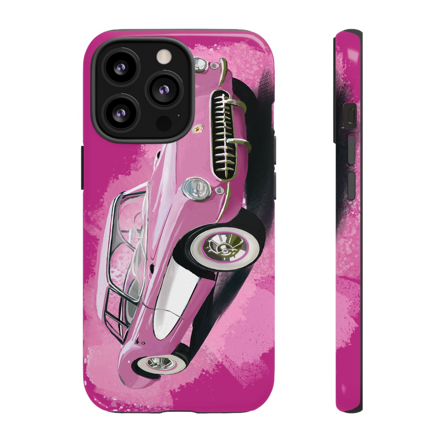 Pink Corvette Case iPhone 16 15 14 13 12 11 Pro max Samsung Galaxy Pixel Tough