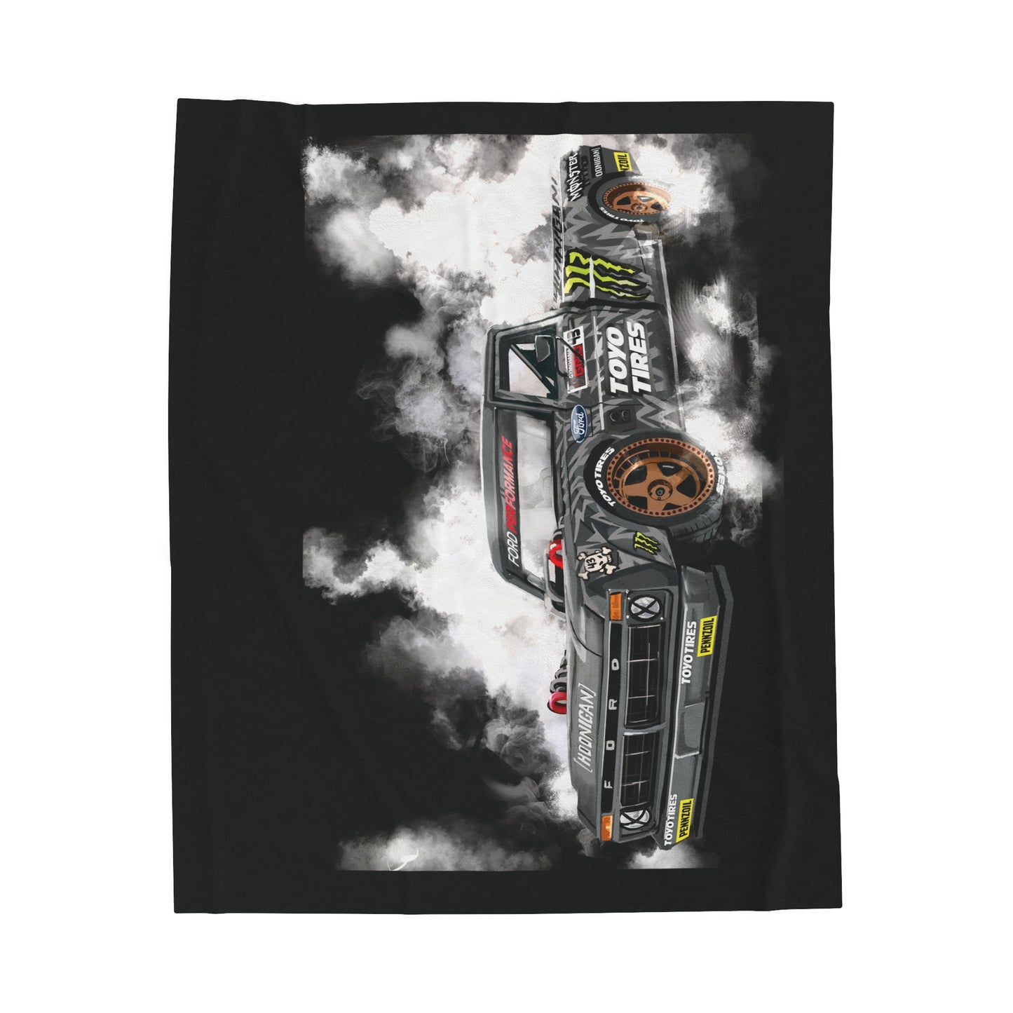 Hoonitruck drifting F150 truck Velveteen Plush Blanket