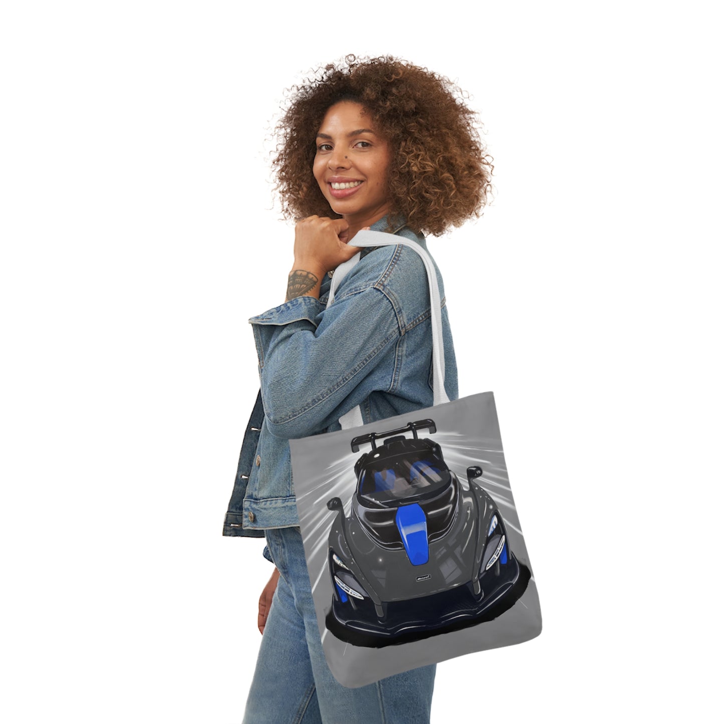 Grey McLaren Senna Canvas Tote Bag, 5-Color Straps