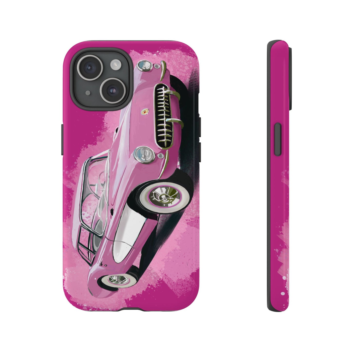 Pink Corvette Case iPhone 16 15 14 13 12 11 Pro max Samsung Galaxy Pixel Tough