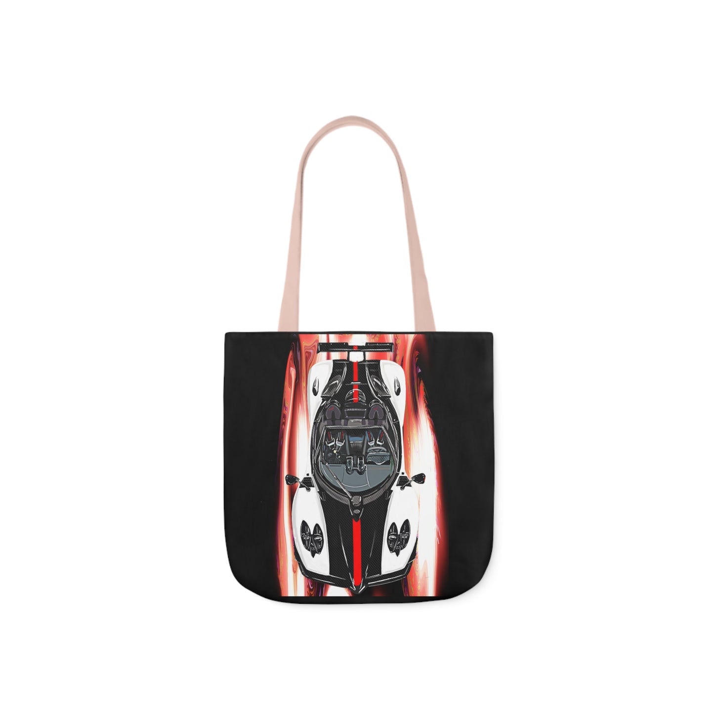 White Pagani Zonda R Canvas Tote Bag, 5-Color Straps