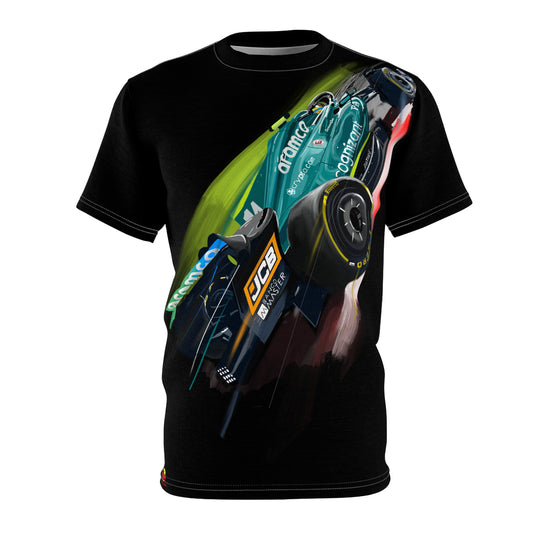 Fernando Alonso F1 Aston Martin racing all over print Unisex& Sew tshirt (AOP)