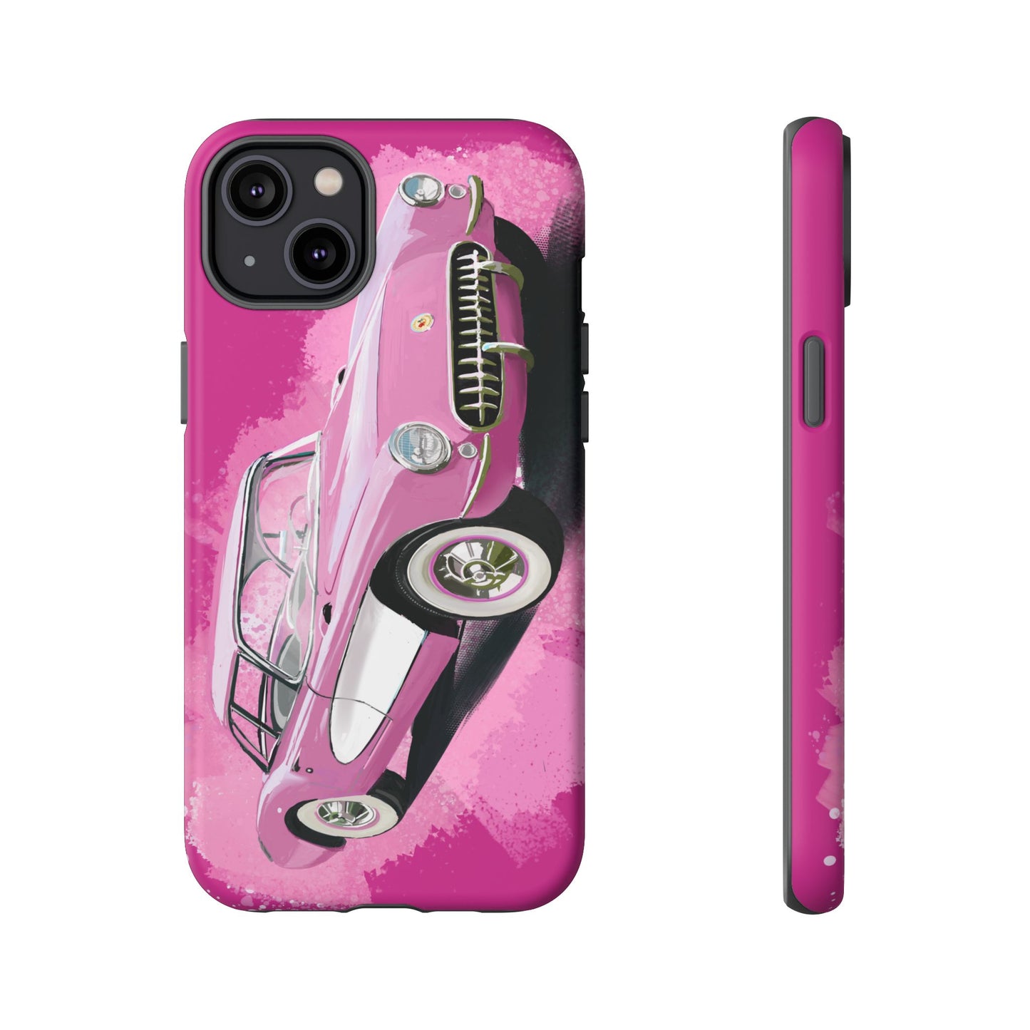 Pink Corvette Case iPhone 16 15 14 13 12 11 Pro max Samsung Galaxy Pixel Tough