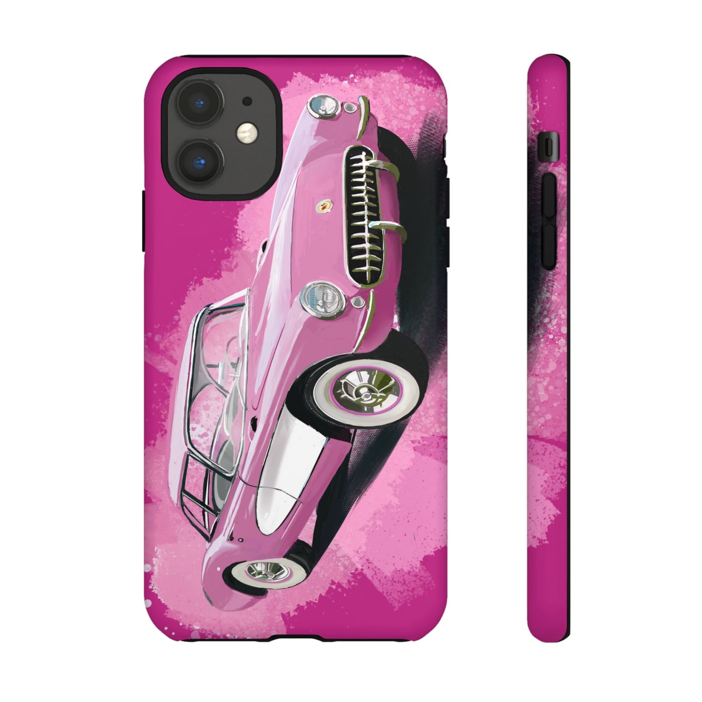 Pink Corvette Case iPhone 16 15 14 13 12 11 Pro max Samsung Galaxy Pixel Tough