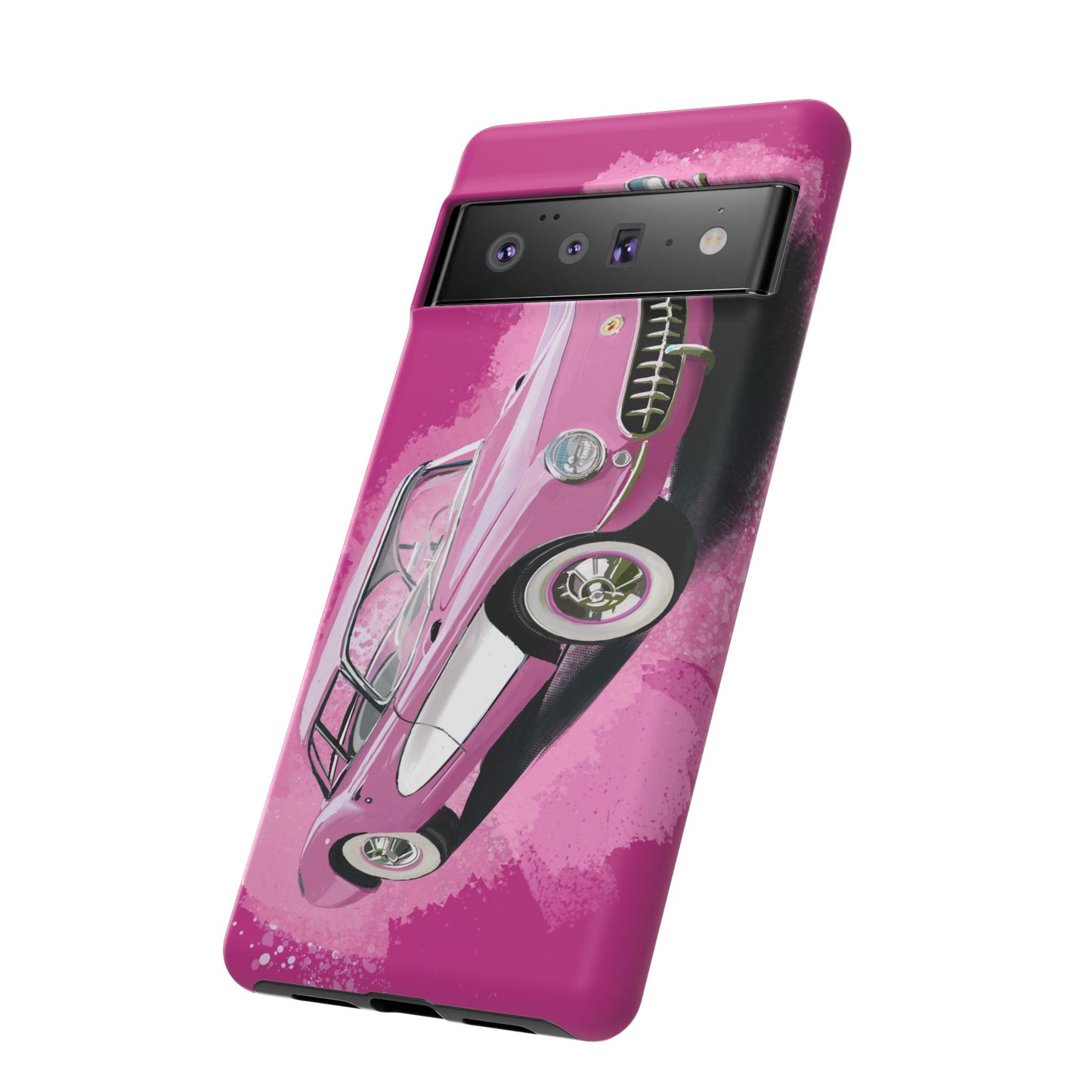 Pink Corvette Case iPhone 16 15 14 13 12 11 Pro max Samsung Galaxy Pixel Tough