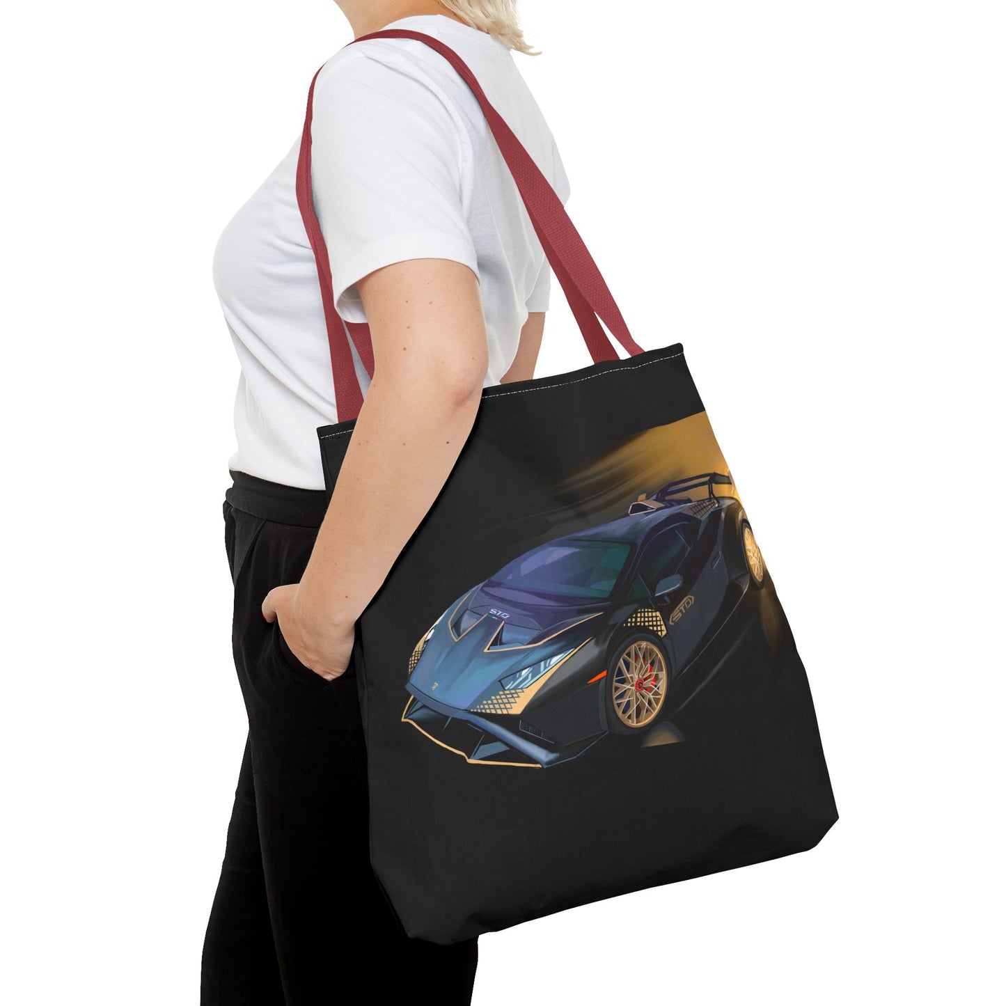 Lamborghini sto tote bag.Shopping Carry Bag (AOP) black new