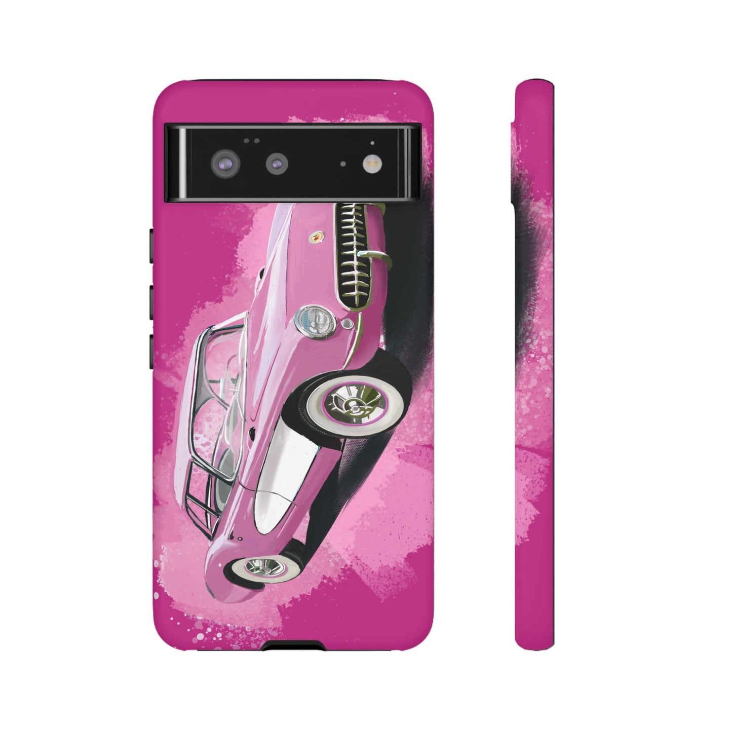 Pink Corvette Case iPhone 16 15 14 13 12 11 Pro max Samsung Galaxy Pixel Tough