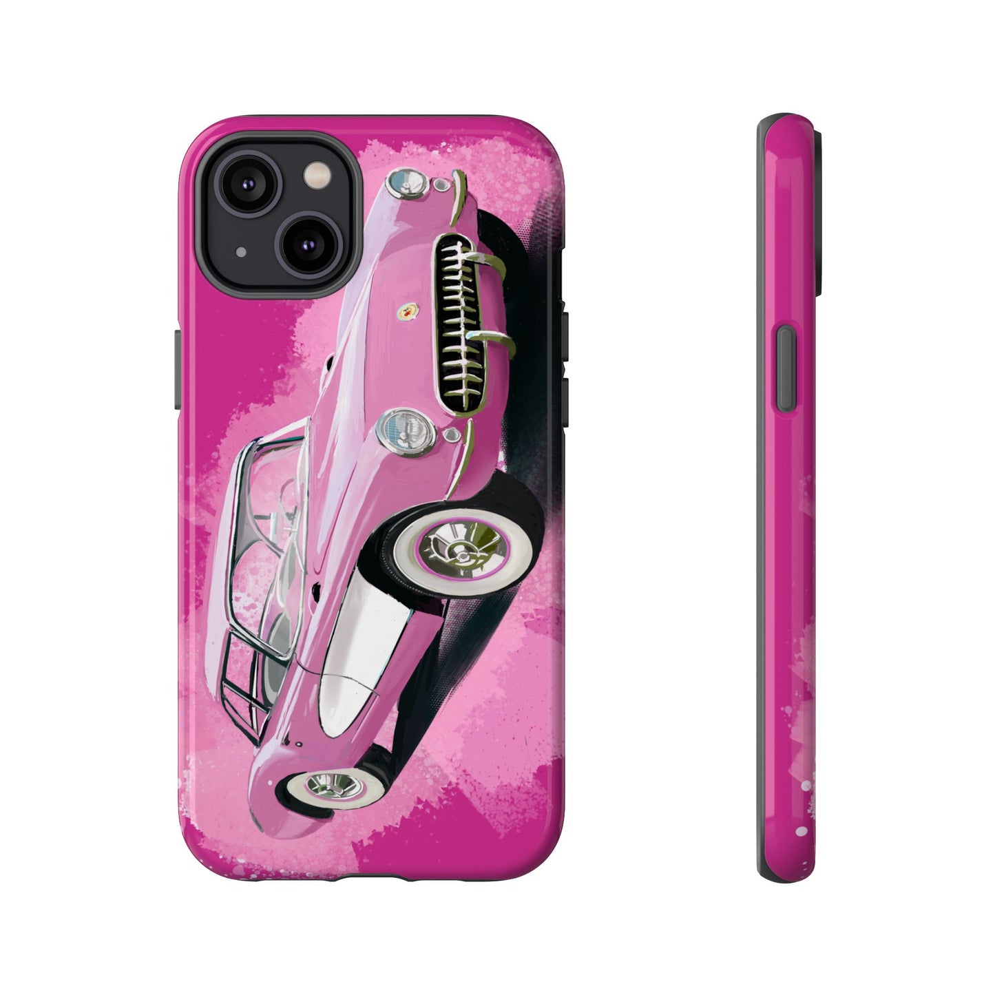 Pink Corvette Case iPhone 16 15 14 13 12 11 Pro max Samsung Galaxy Pixel Tough