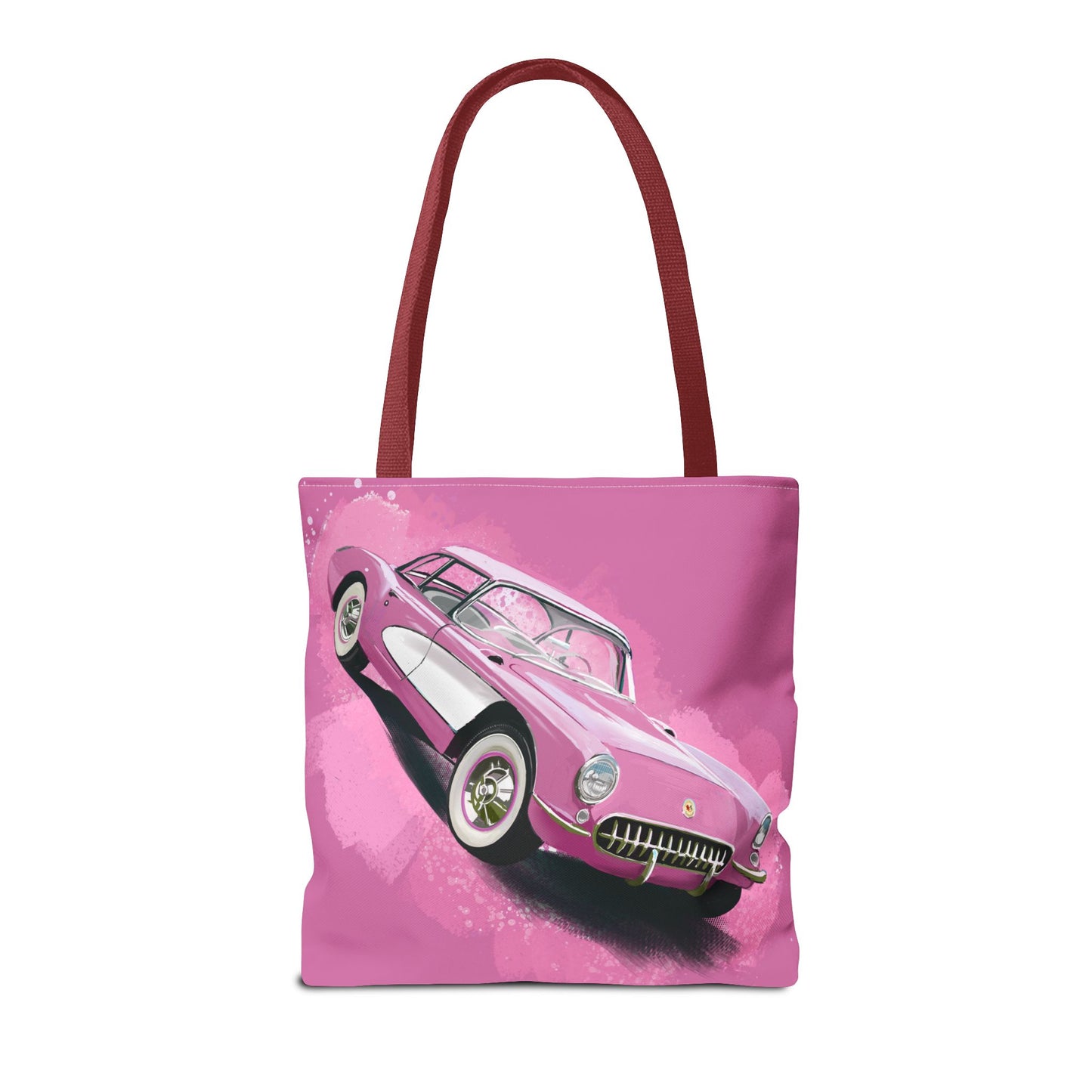 57 pink Corvette Tote Bag shopping Library Carry(AOP) brand new