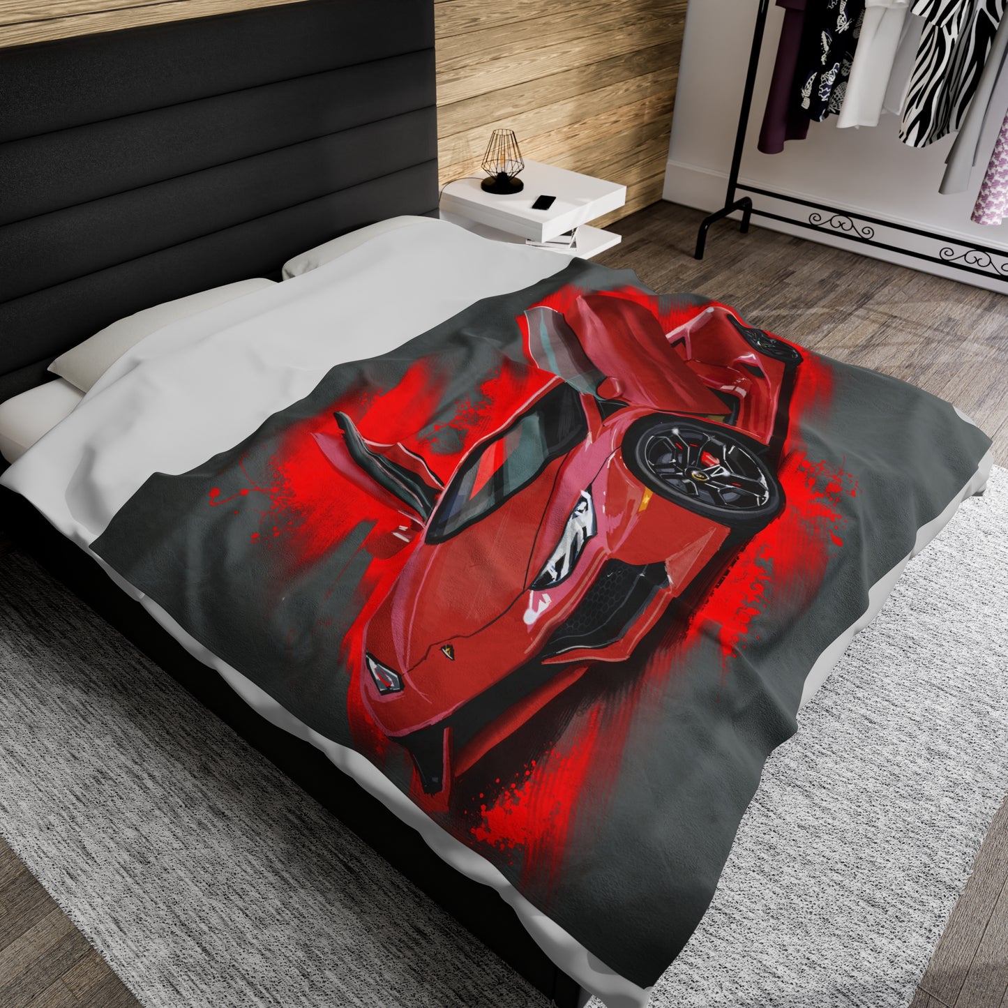 Red Lamborghini huracan  Velveteen Plush Blanket