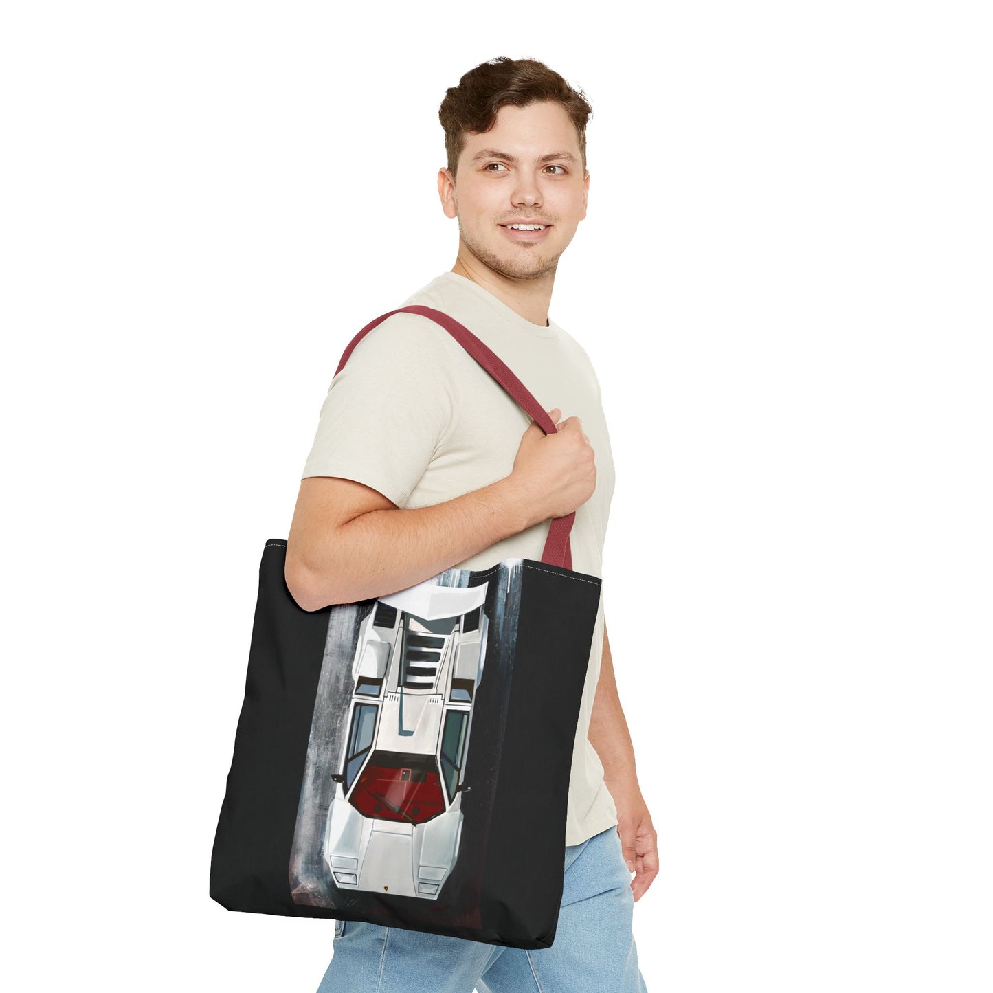 Lamborghini Countach  Library Carry Tote Bag (AOP)