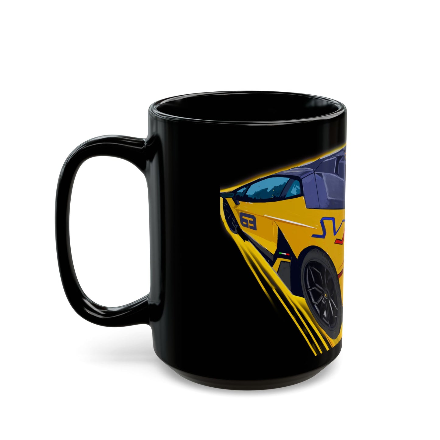 Lamborghini SVJ Black Mug coffee,tea(11oz, 15oz)