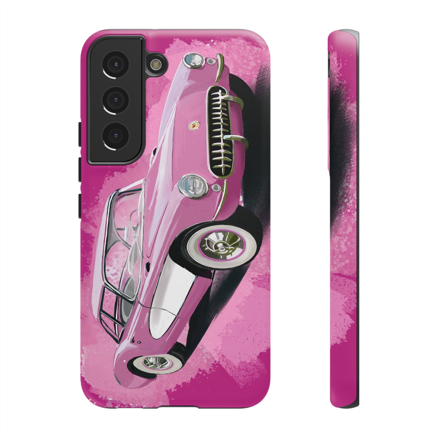 Pink Corvette Case iPhone 16 15 14 13 12 11 Pro max Samsung Galaxy Pixel Tough