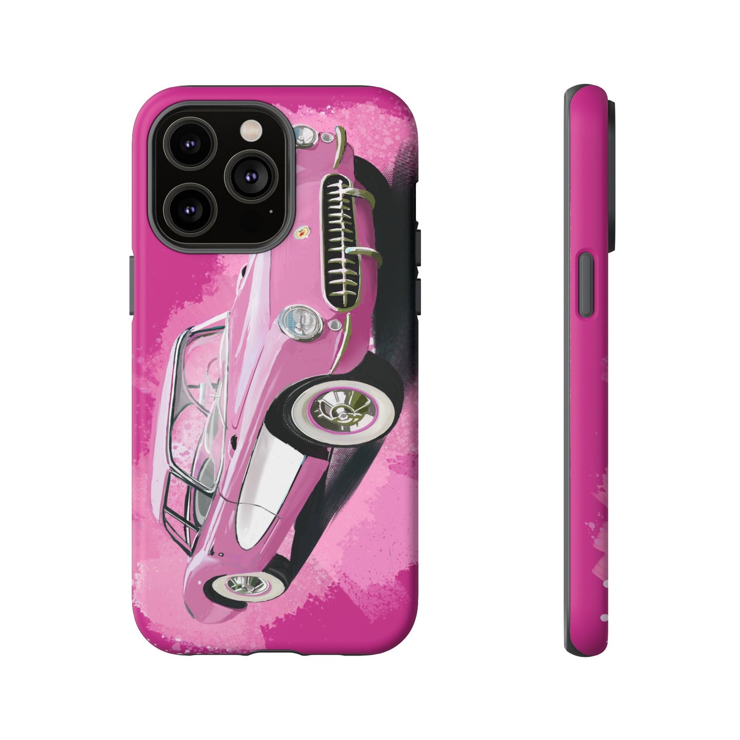 Pink Corvette Case iPhone 16 15 14 13 12 11 Pro max Samsung Galaxy Pixel Tough