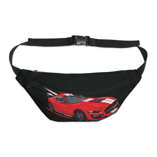 Men Fanny backPack red mustang gt500 chest waist Bag Cross Sling shoulder Sport