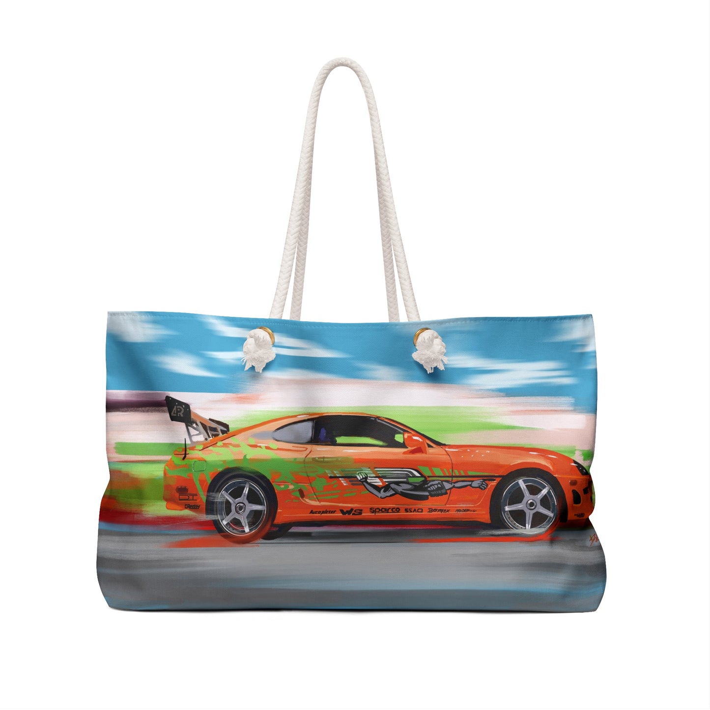 Fast and Furious Brian’s Toyota Supra JDM Oversized Weekender Tote Bag