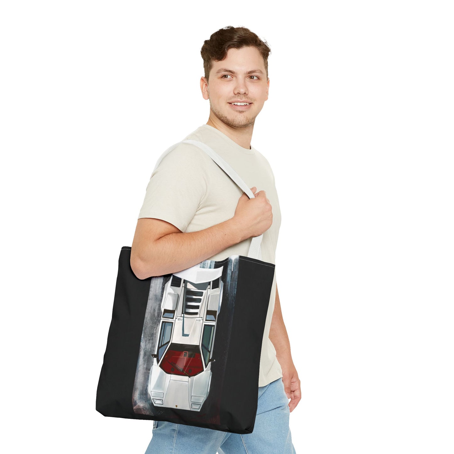 Lamborghini Countach  Library Carry Tote Bag (AOP)