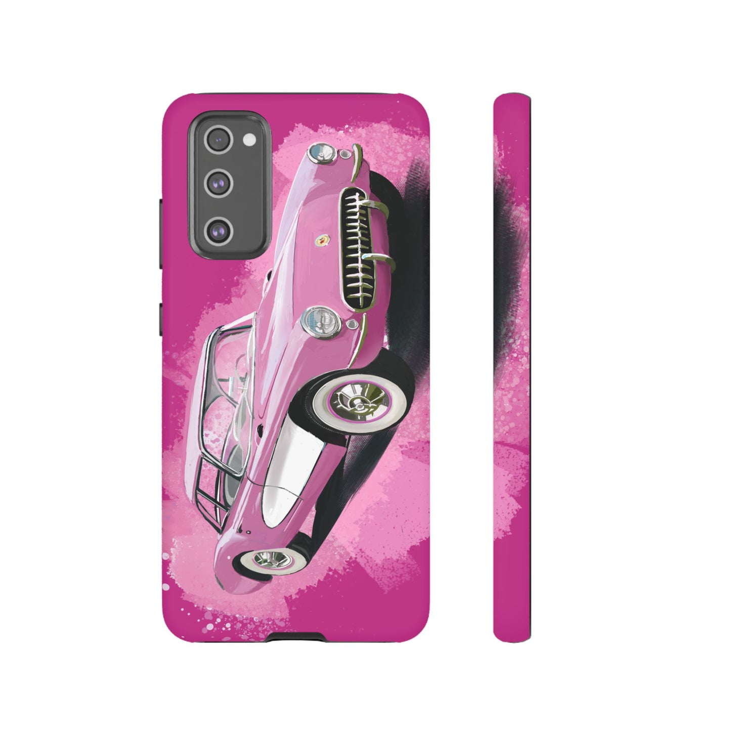 Pink Corvette Case iPhone 16 15 14 13 12 11 Pro max Samsung Galaxy Pixel Tough