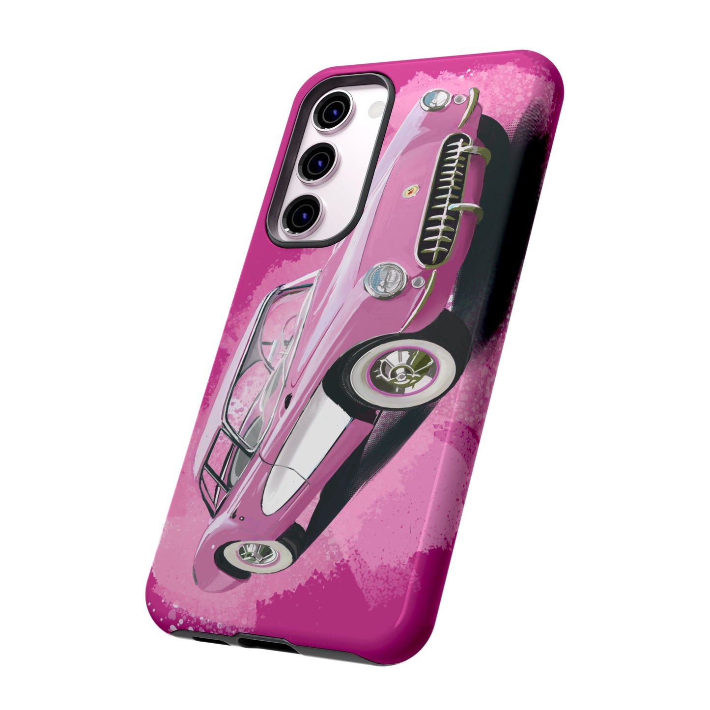 Pink Corvette Case iPhone 16 15 14 13 12 11 Pro max Samsung Galaxy Pixel Tough