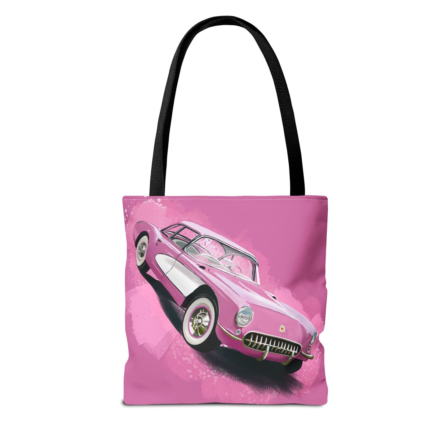 57 pink Corvette Tote Bag shopping Library Carry(AOP) brand new