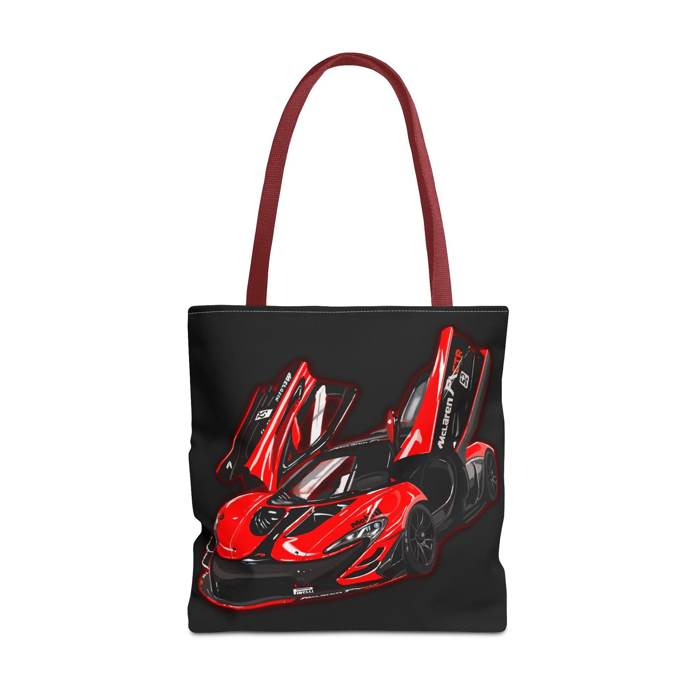 McLaren P1 GTR tote bag, men’s shopping Library Carry Bag (AOP) black